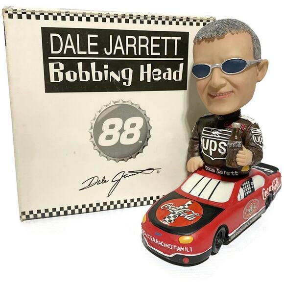 Dale Jarrett Bobbing Bobble Head Figurine NASCAR Coca Cola Arby's Number 88 IOB - Picture 1 of 12